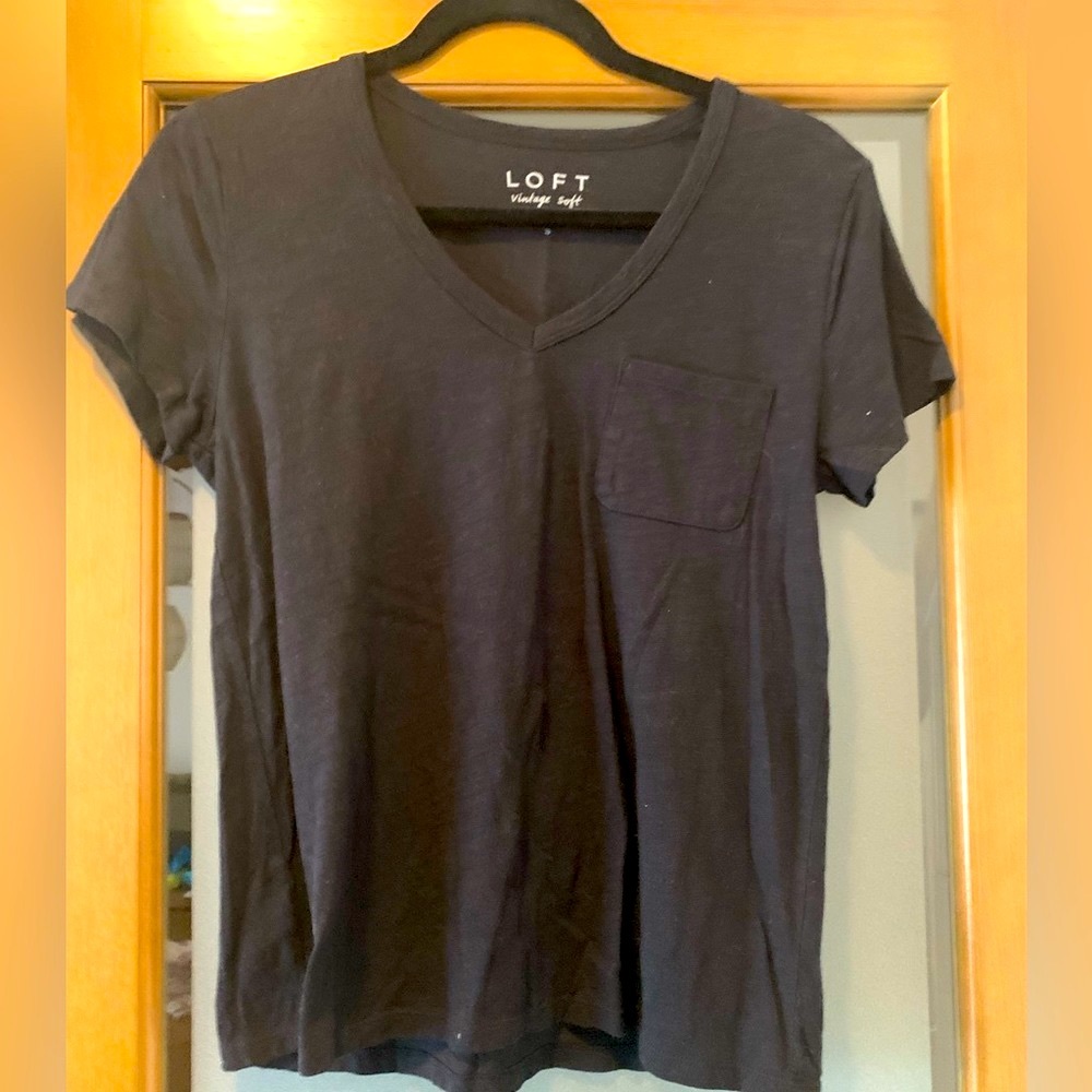 COPY - Women’s LOFT Black V-neck T-shirt